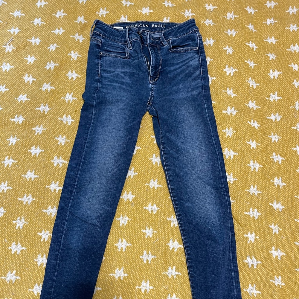 High rise stretch jeans